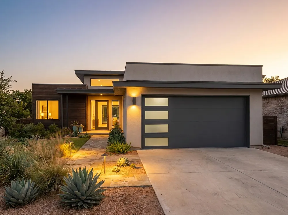 Modern Flush garage door