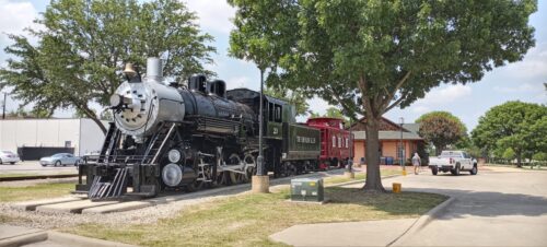 a train on the tracks in Allen TX