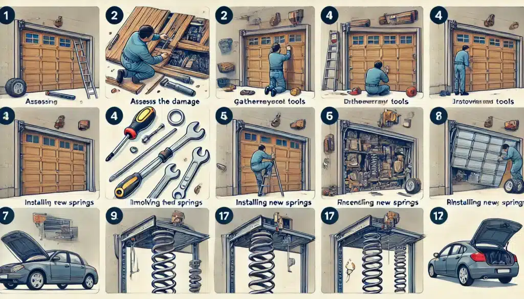 how to fix a broken garage door