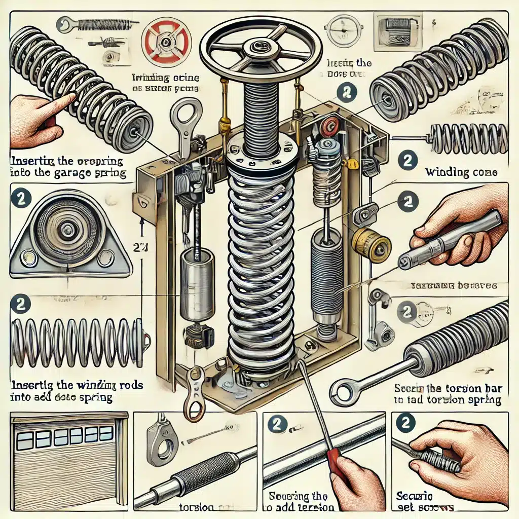 how to wind a garage door spring