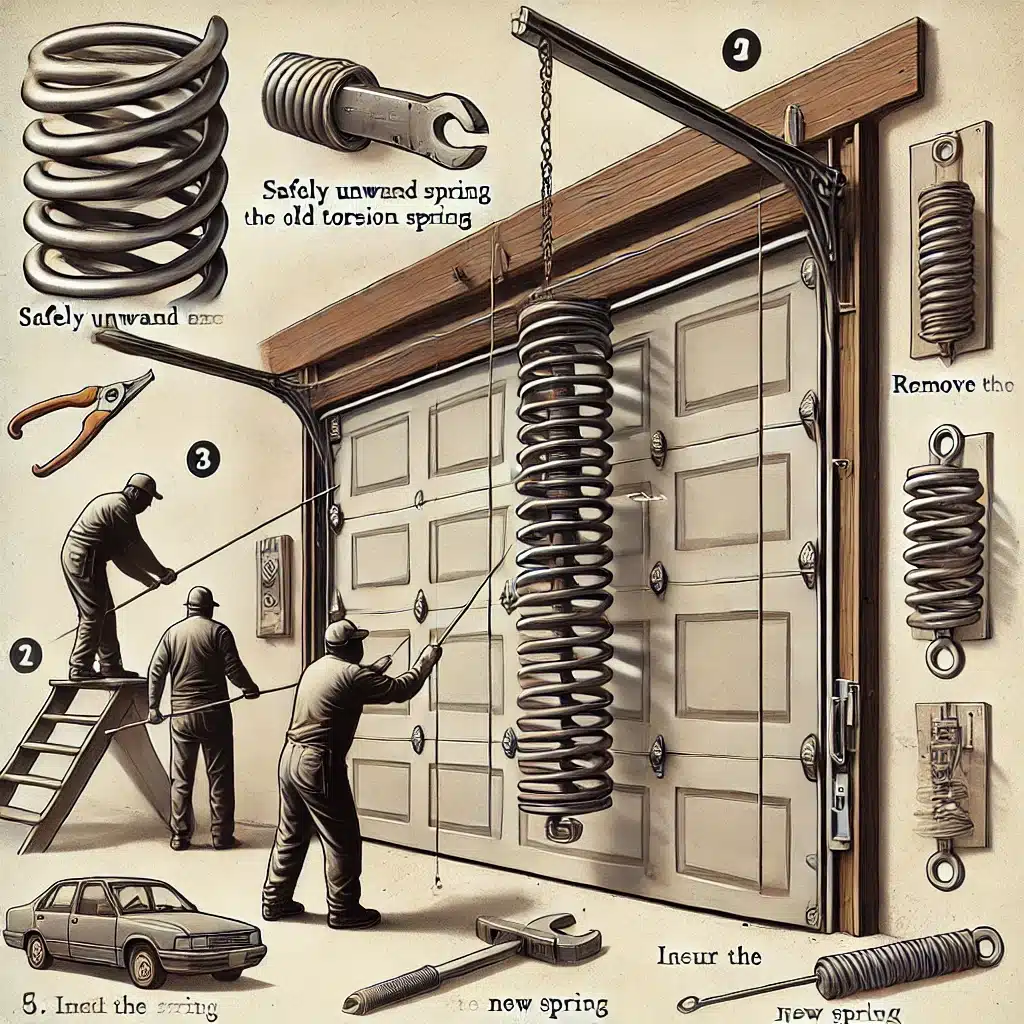 how to replace garage door torsion spring