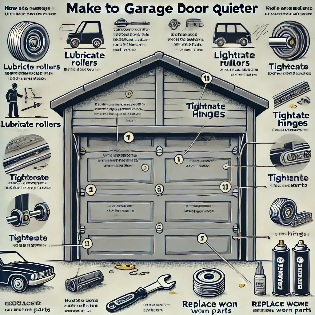 how to make garage door quieter