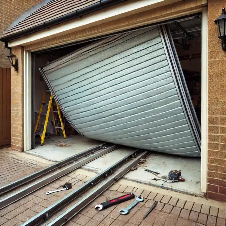 garage door off track