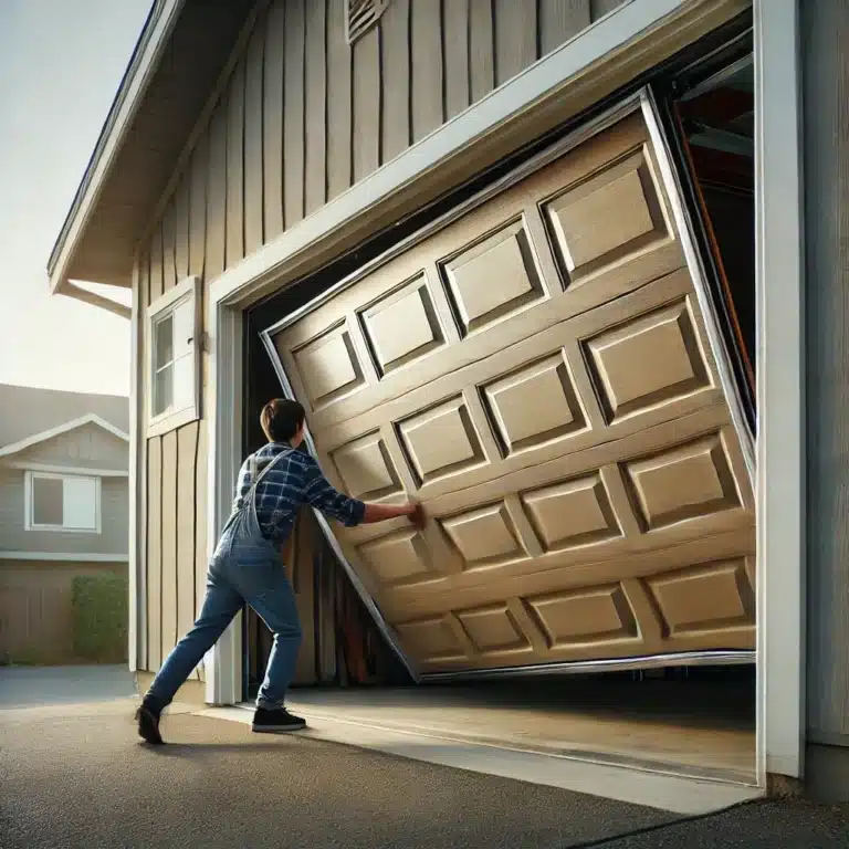 open garage door manually from outside