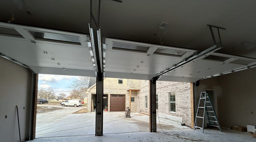 a garage that undergone residential garage door repair in plano