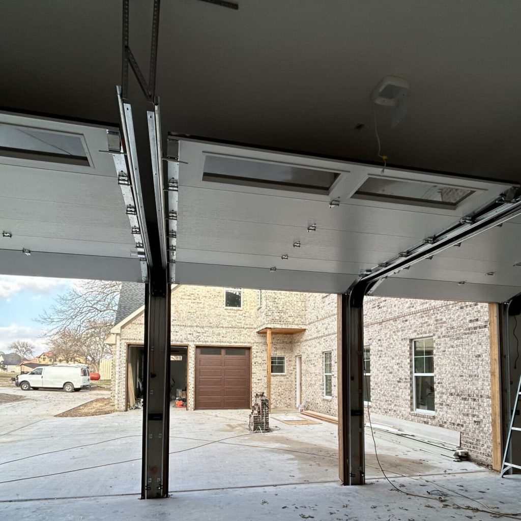 a garage that undergone residential garage door repair in plano